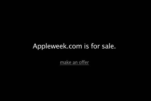 Appleweek.com is for sale.